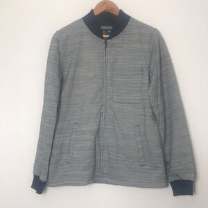 Indigo Star Madison, jacket bomber spaced dyed twill, zipper, size small